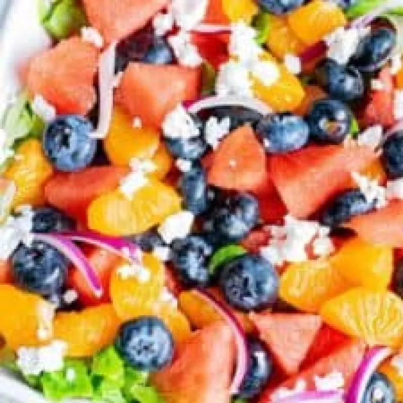 Watermelon Mandarin Feta Salad