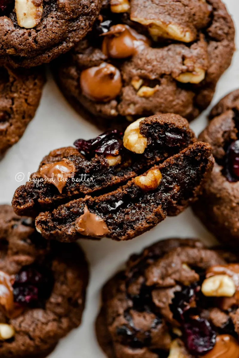 Dark Chocolate Cranberry Walnut Cookies