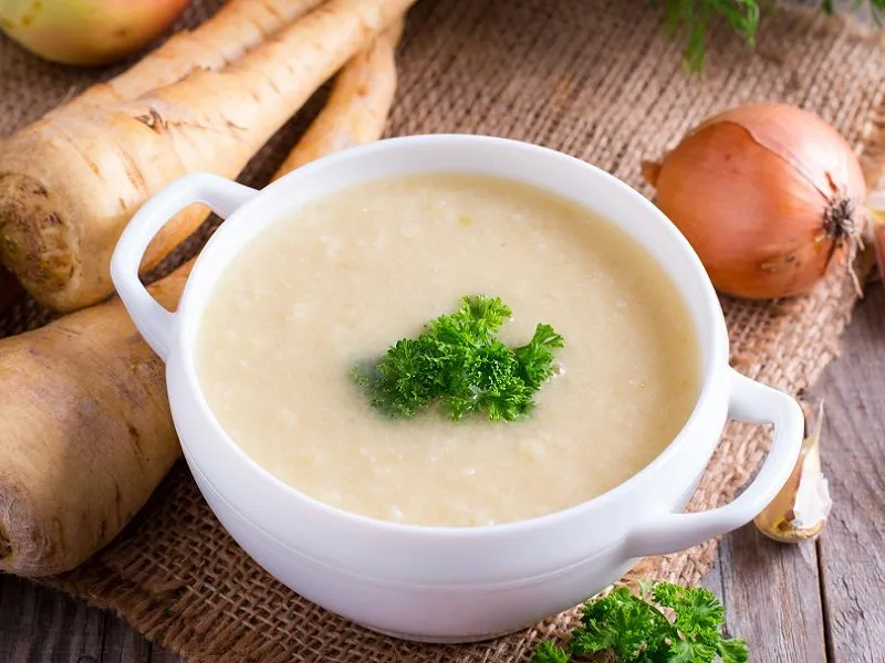 Cumin-spiced parsnip soup