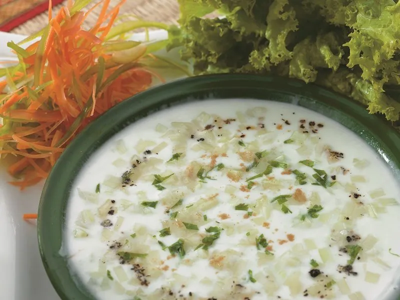 Raitha with cucumber kheera