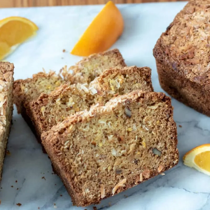 Orange, Pineapple, Coconut Quick Bread