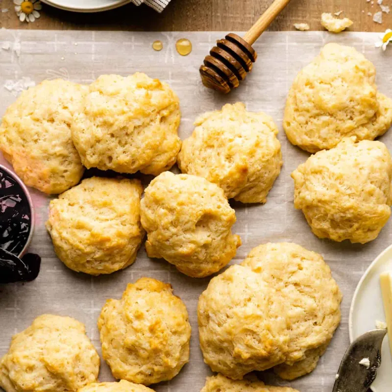 Homemade Drop Biscuits Recipe (No Milk)