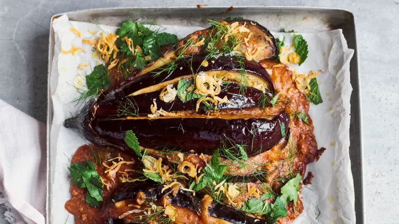 Eggplant Roasted in Satay Sauce