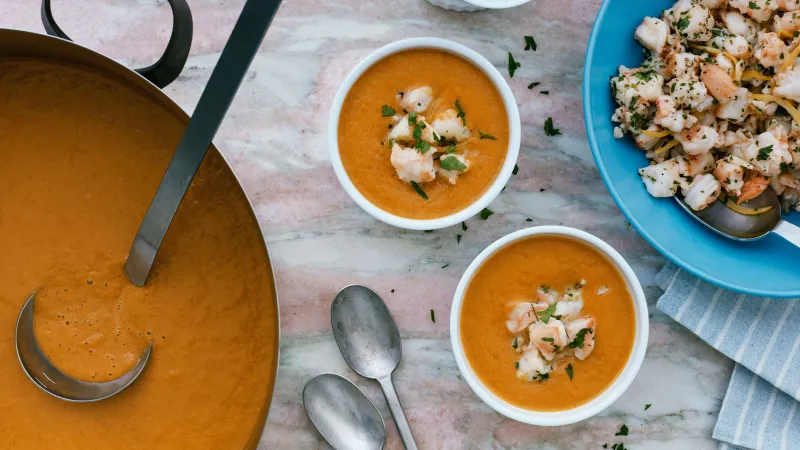 Shrimp Scampi Bisque