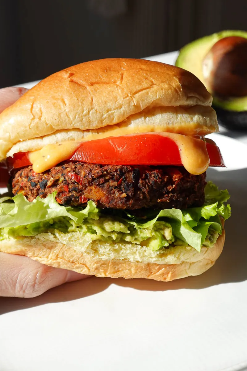 Black Bean Sweet Potato Veggie Burgers