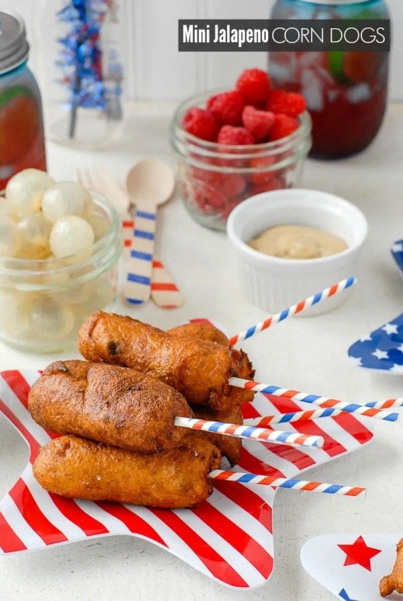 Mini Jalapeno Corn Dogs and Corn Dog Bites