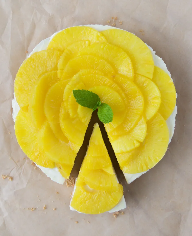 No Bake Pineapple Cheesecake