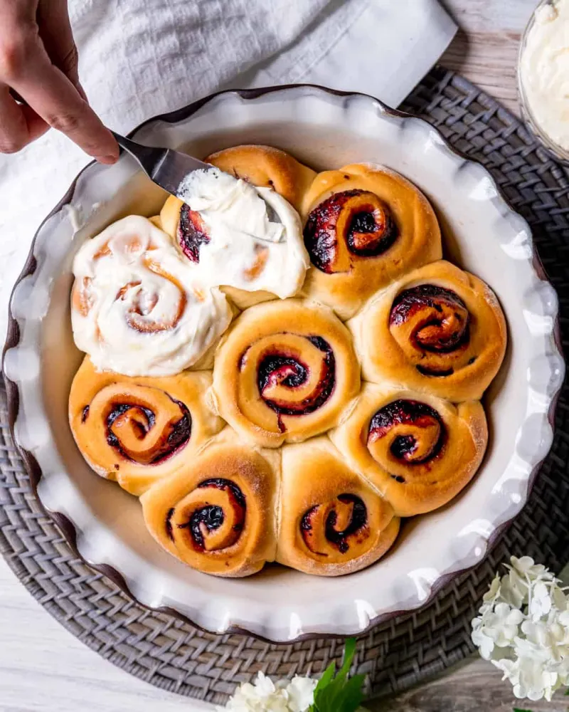 Lavender Berry Sweet Rolls