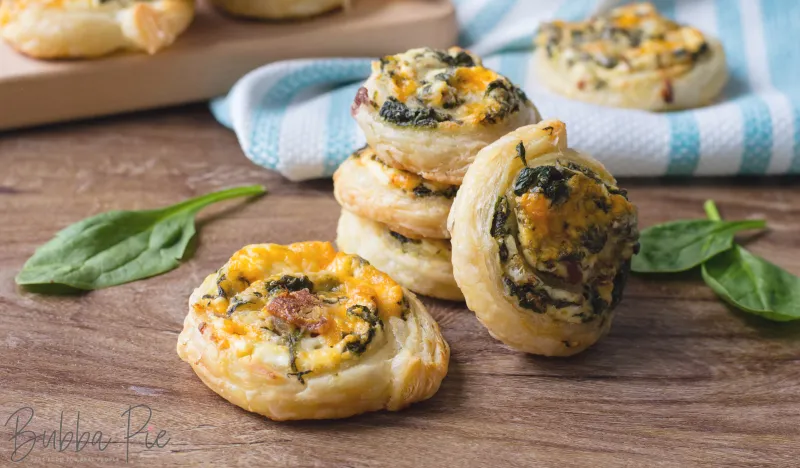 Spinach and Bacon Pinwheel Sandwiches