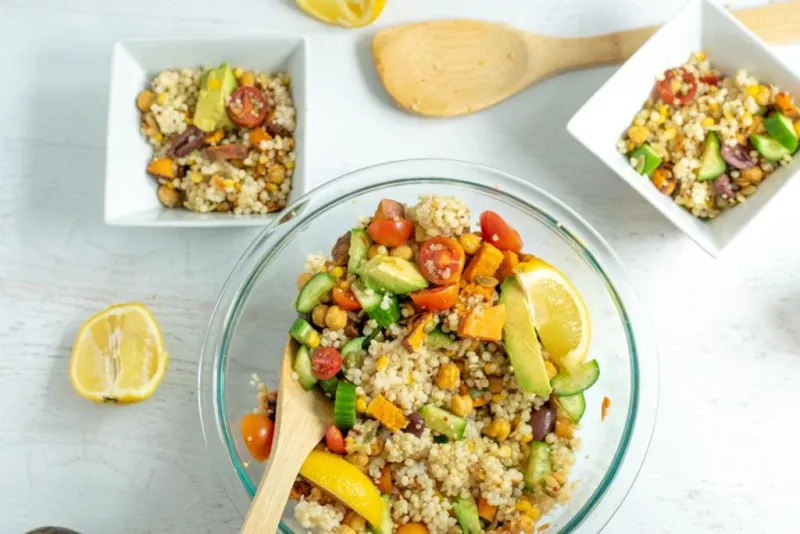 Colorful Vegan Couscous Salad