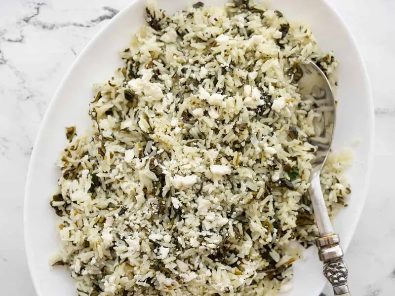 Spinach Rice with Feta