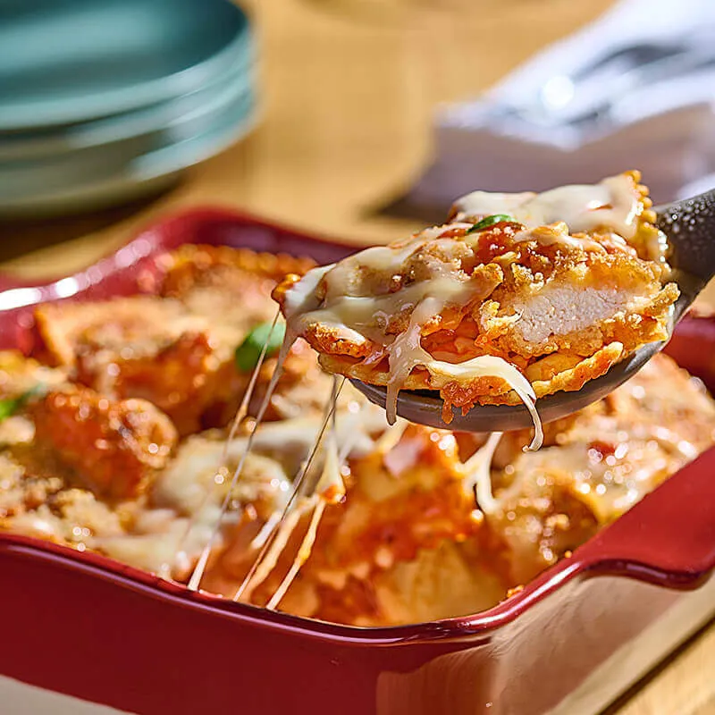 Chicken Parmesan Ravioli Bake