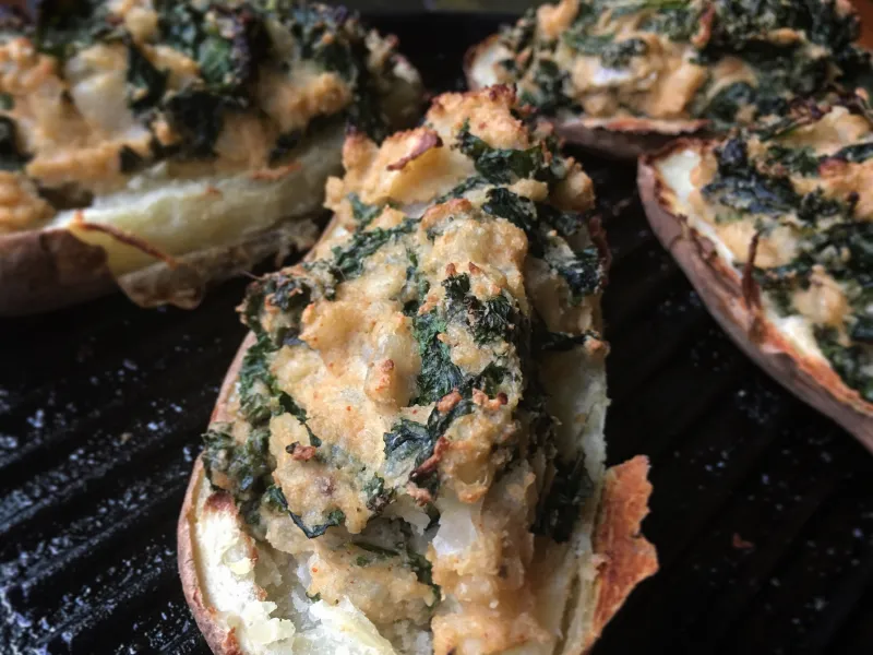 Creamy Kale Stuffed Potatoes (V/GF)