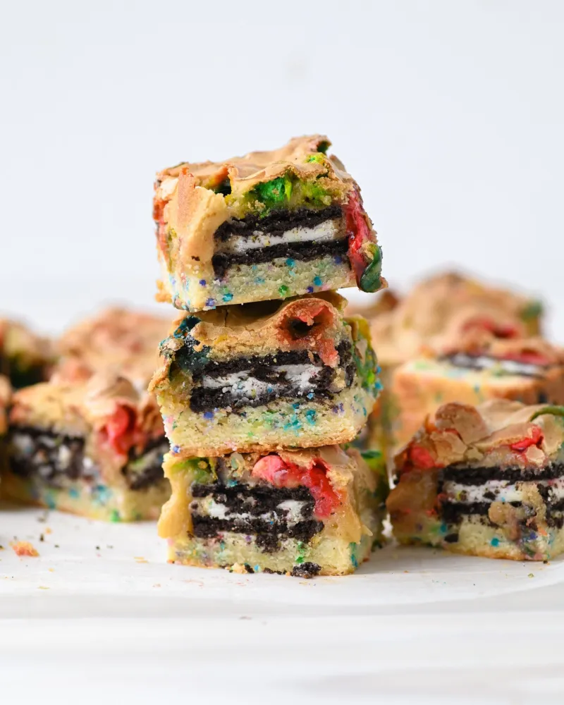Gooey Rainbow Bars 