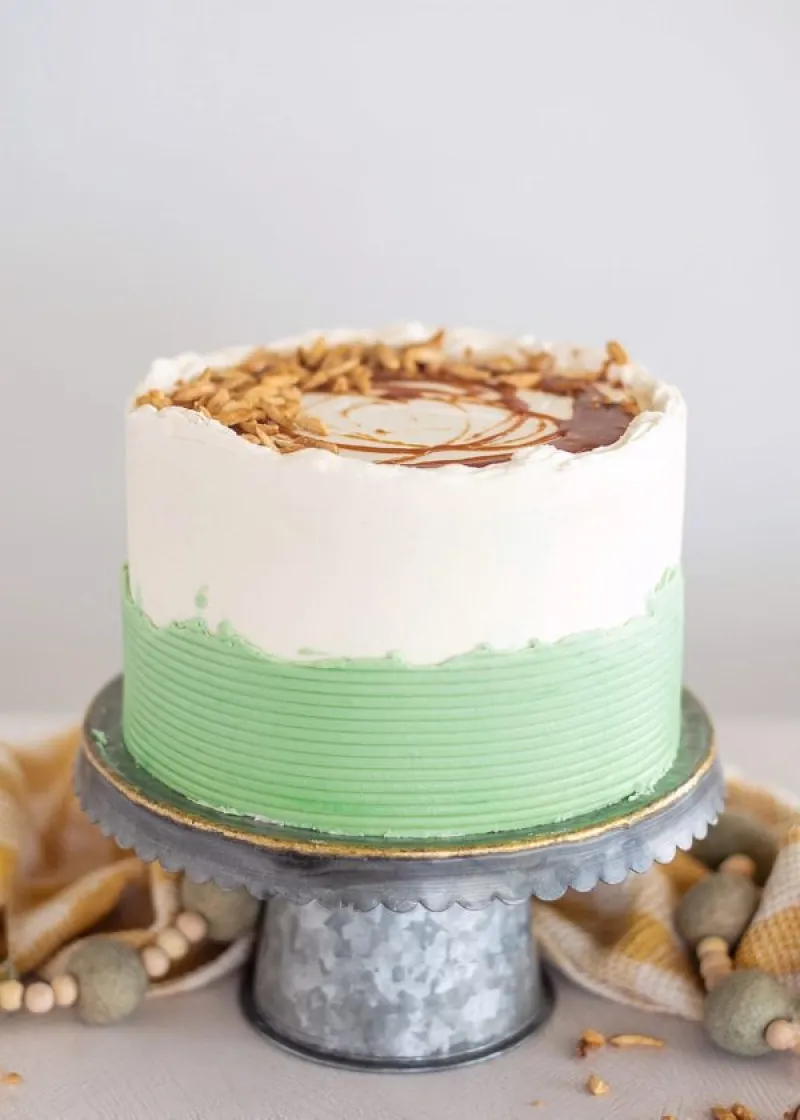 Apple Almond Caramel Cake