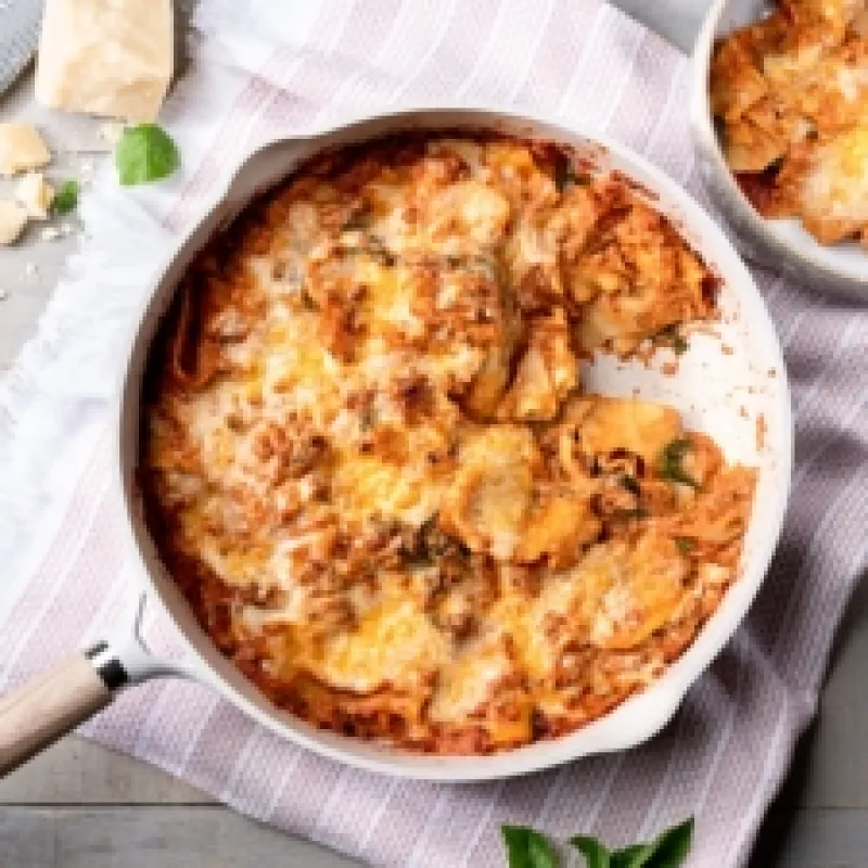 Skillet Lasagna with Spinach