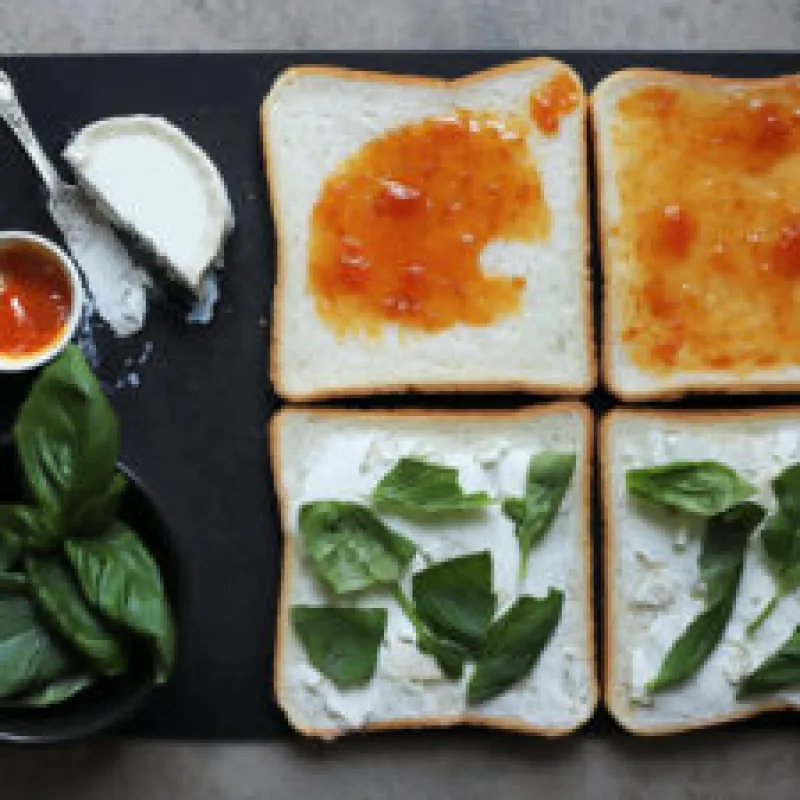 apricot basil grilled cheese