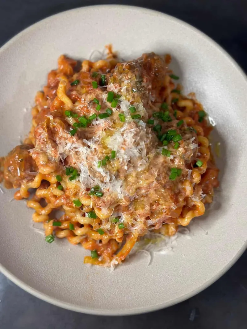 Not Your Nonna's Spaghetti & Meatballs