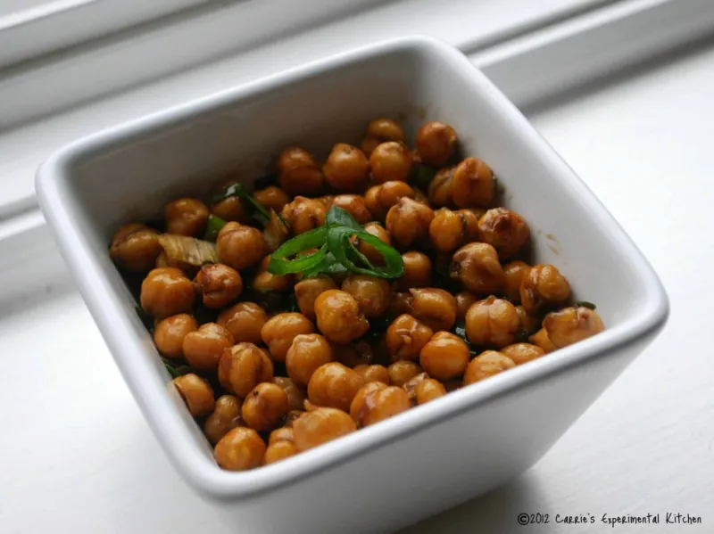 Roasted Chick Peas in Pomegranate Balsamic Vinaigrette 