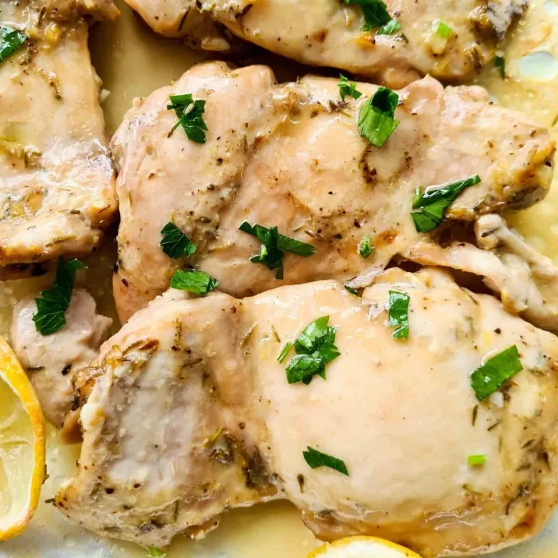 Oven baked lemon chicken thighs