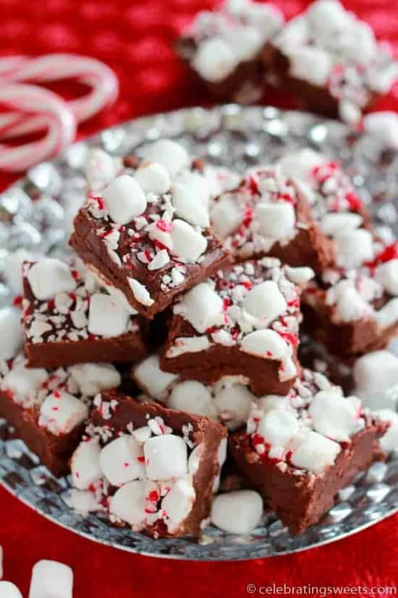 Peppermint Marshmallow Fudge