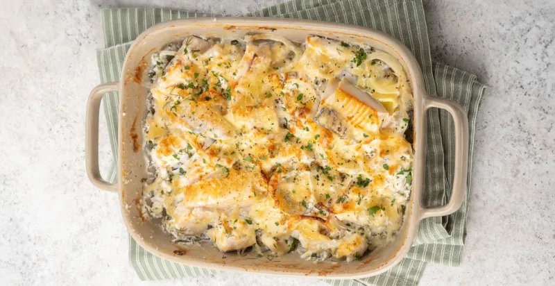 Baked Cod and Zucchini Squash Casserole