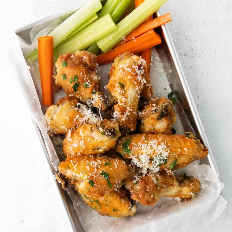 Air Fryer Garlic Parmesan Wings Recipe