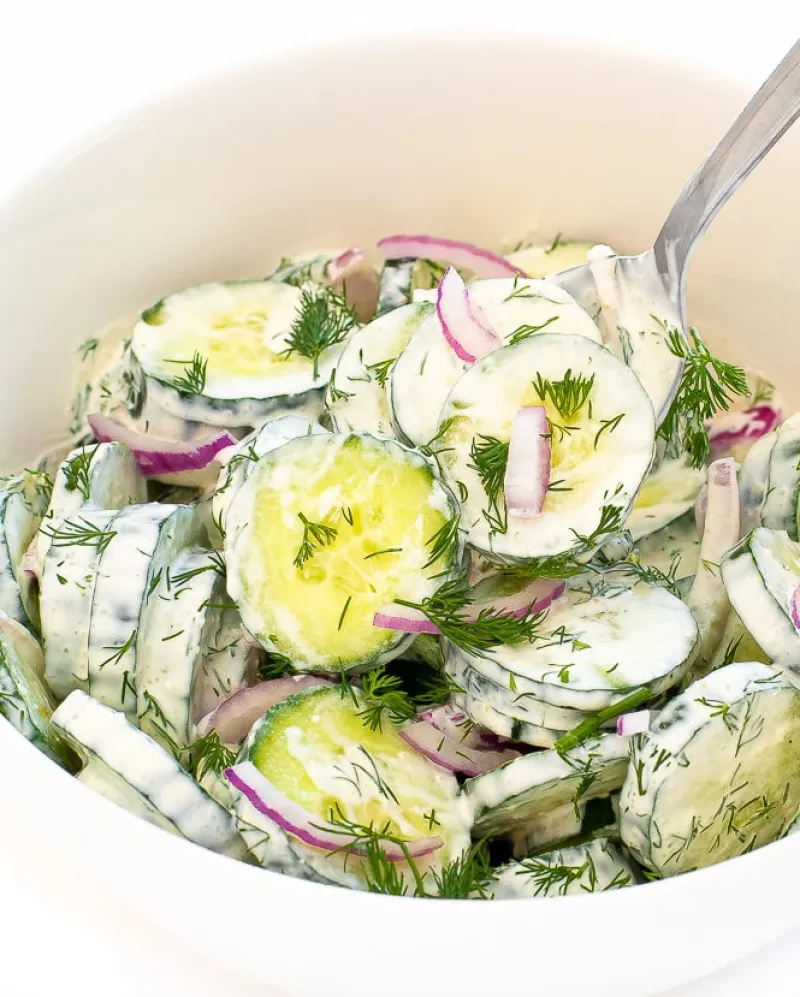 Creamy Dill Cucumber Salad