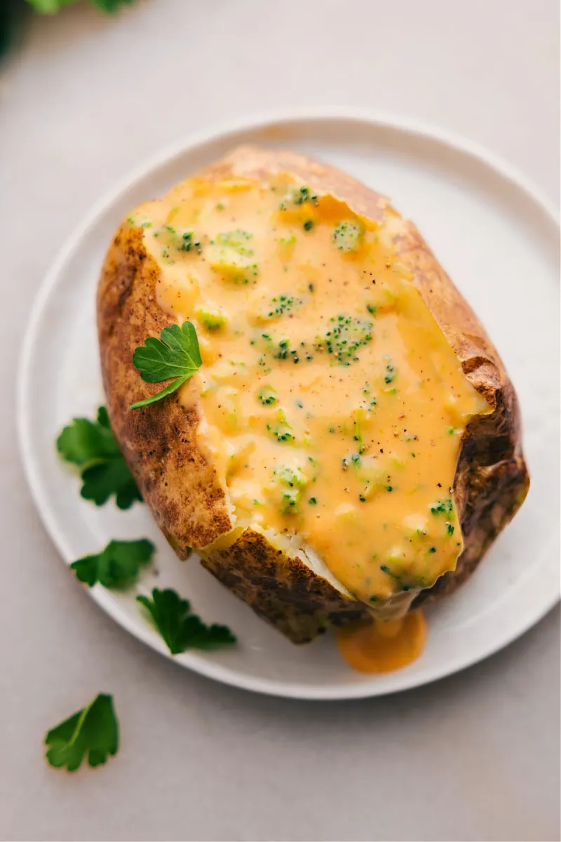 Broccoli and Cheese Baked Potatoes