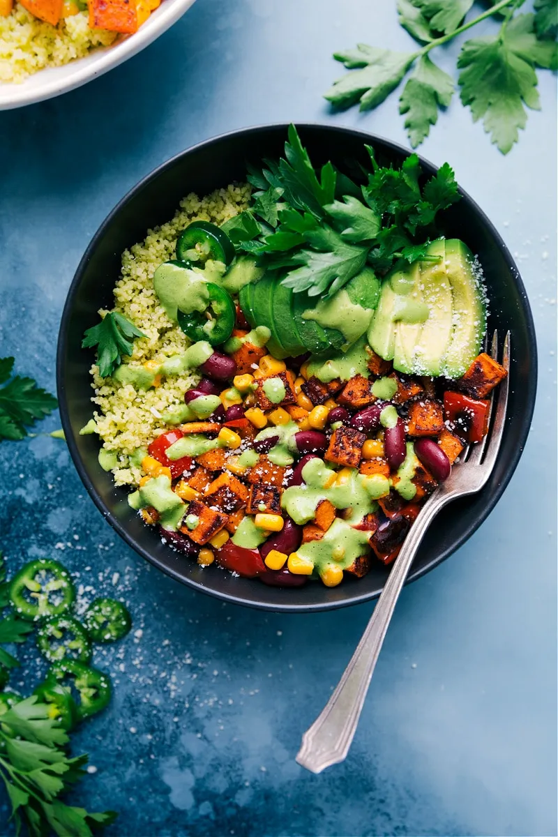 Sweet Potato, Pepper, & Kidney Bean Bowls