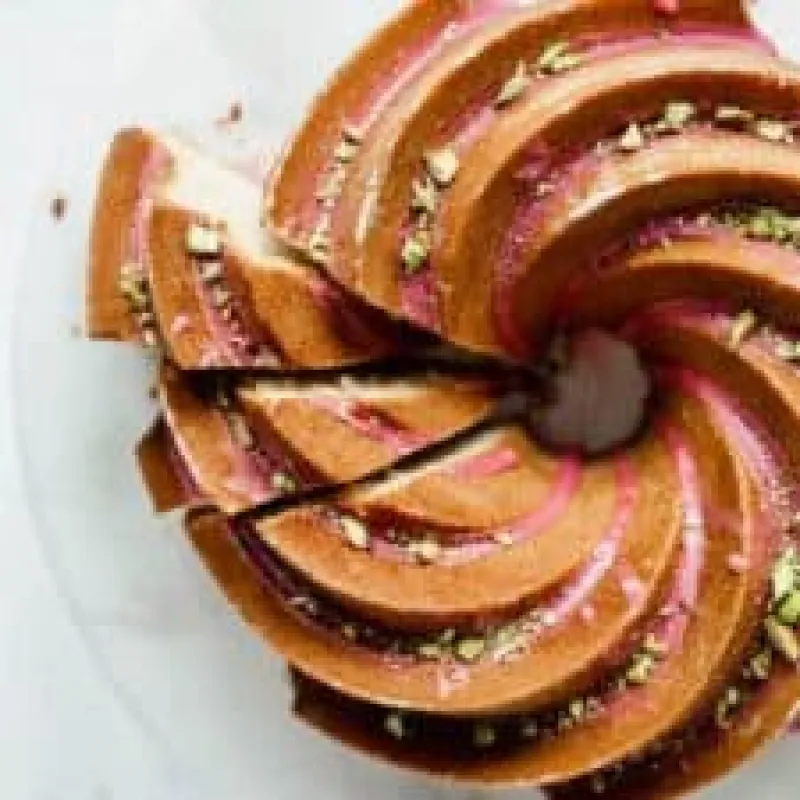 Orange Cardamom Bundt Cake with Blood Orange Glaze