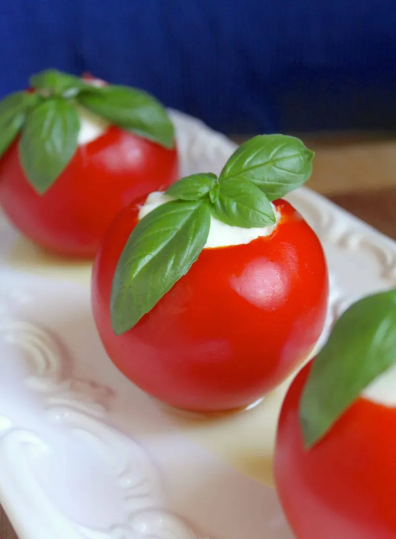 Burrata Filled Tomatoes