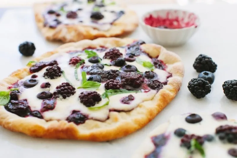 Berry Pizza with Whipped Ricotta Mascarpone Cheese