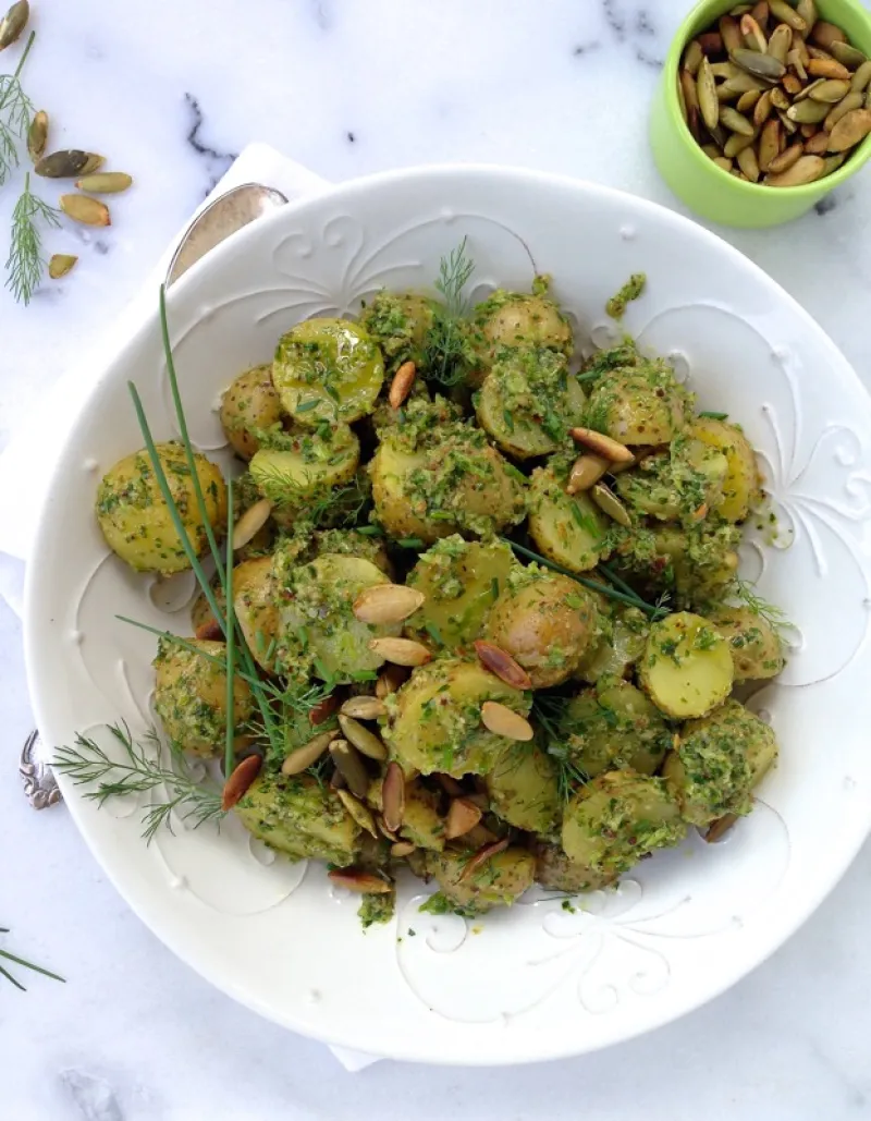 Chive Pesto Potato Salad Recipe