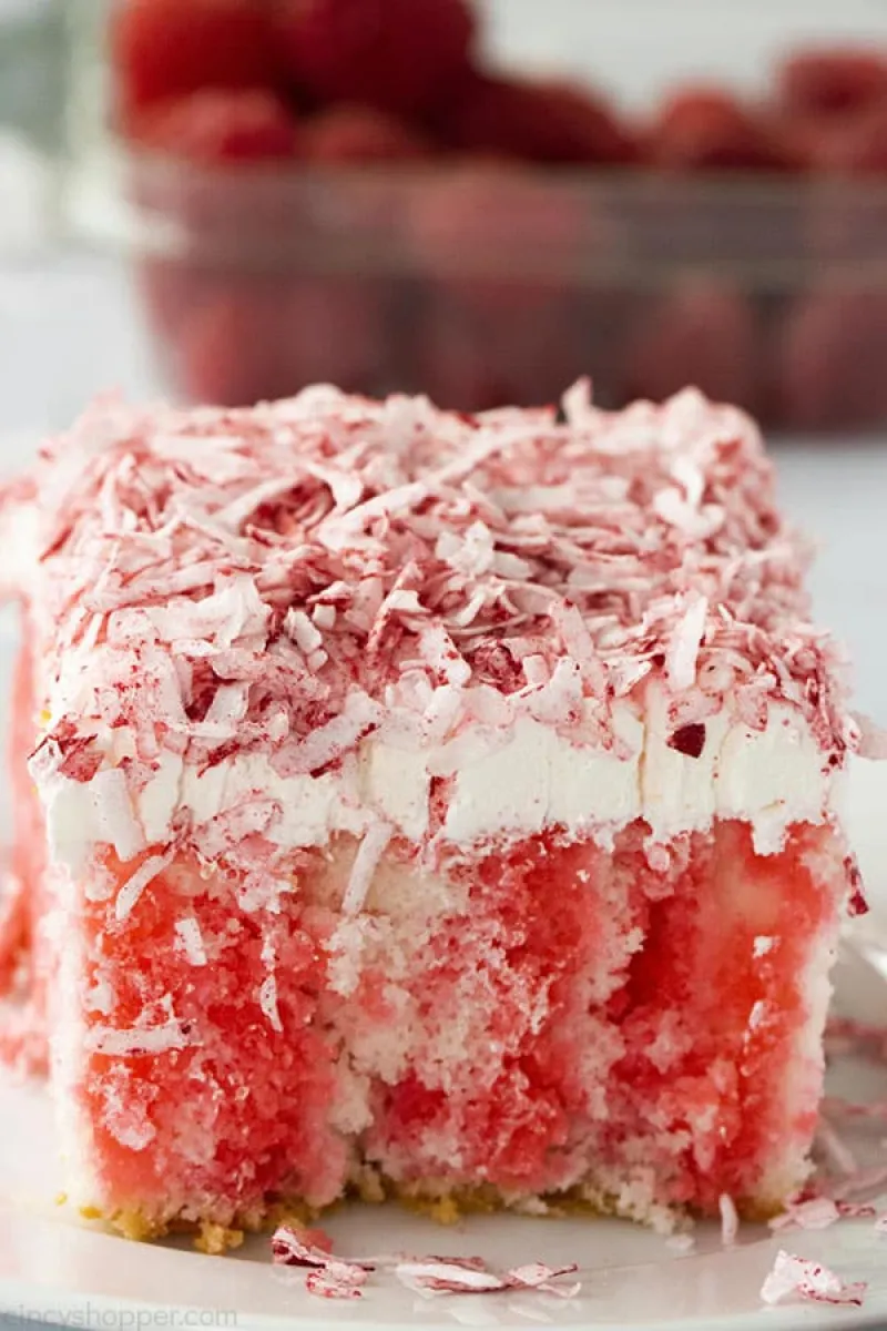 Raspberry Zinger Poke Cake
