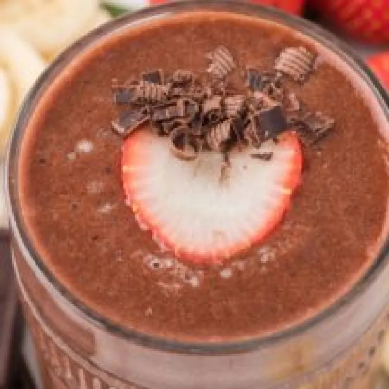 Strawberry Banana Chocolate Smoothie