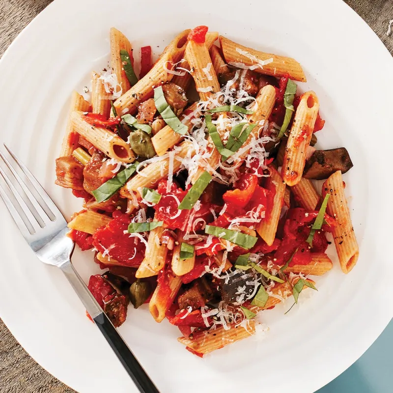Hot Pepper and Eggplant Penne