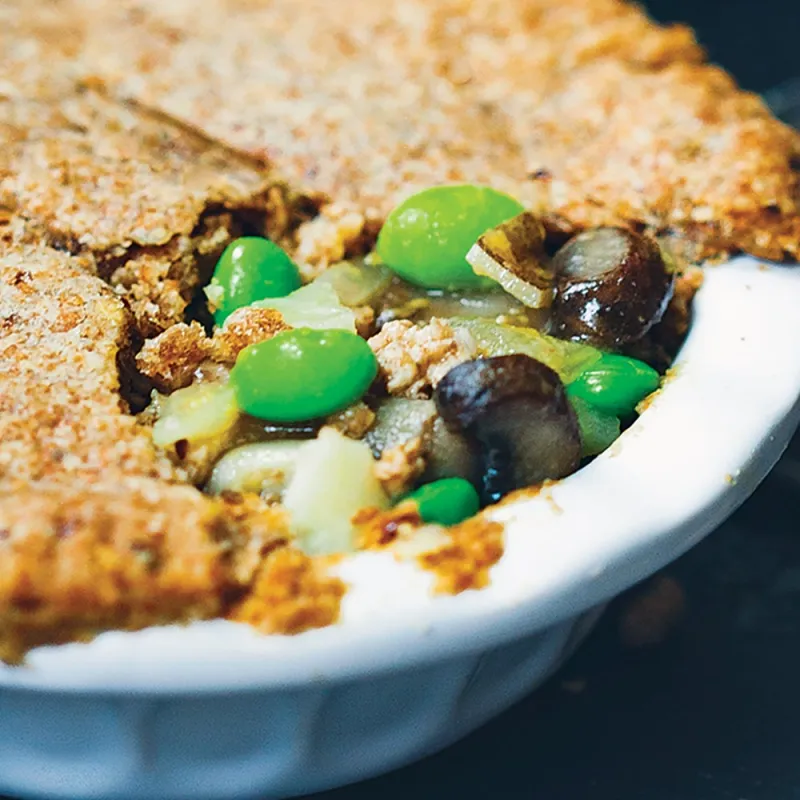 Miso mushroom Pork Pot Pie