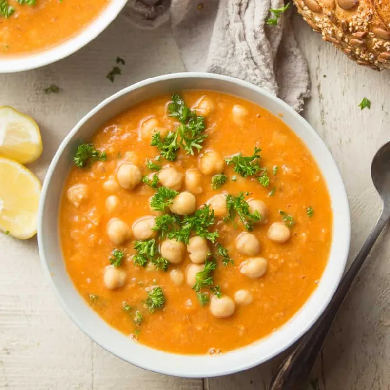 Moroccan-Inspired Chickpea Soup