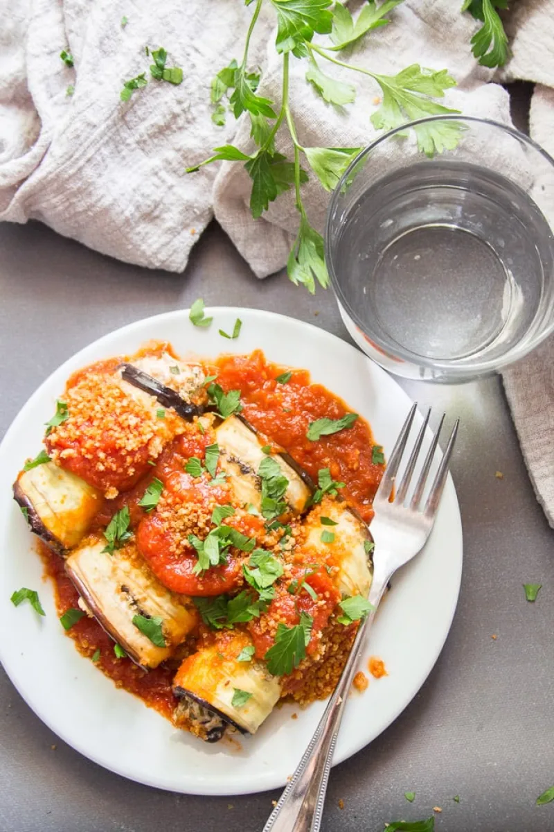 Vegan Eggplant Rollatini