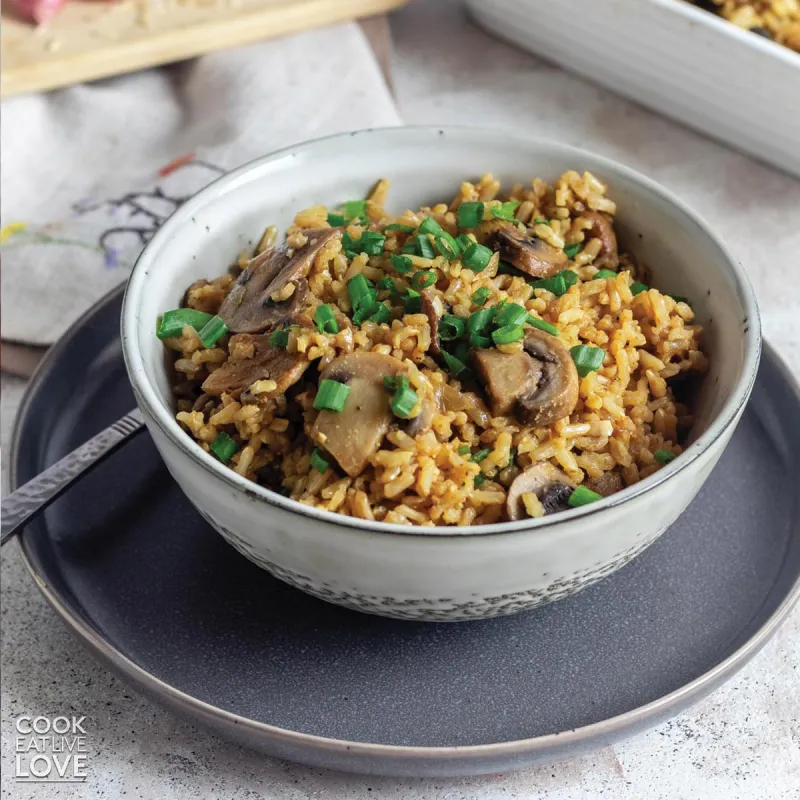 Savory Mushroom Rice Casserole