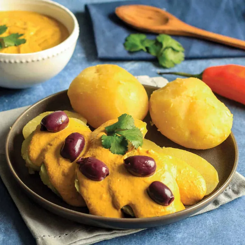 Potatoes with Huancaina Sauce