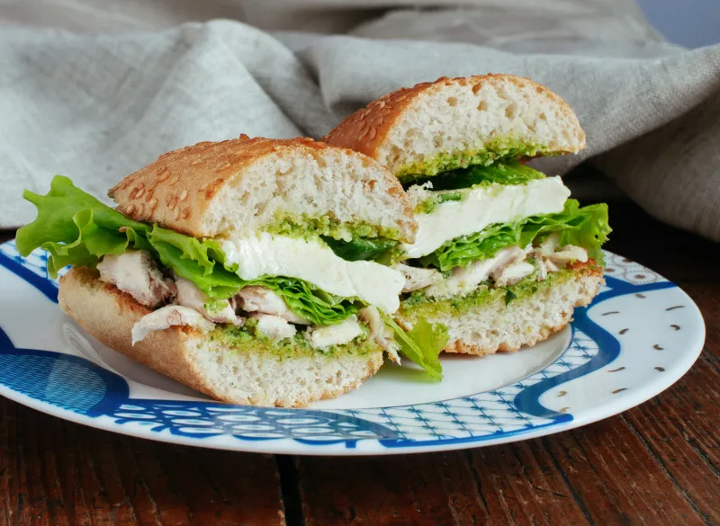 Creamy Asparagus & Chicken Sandwich