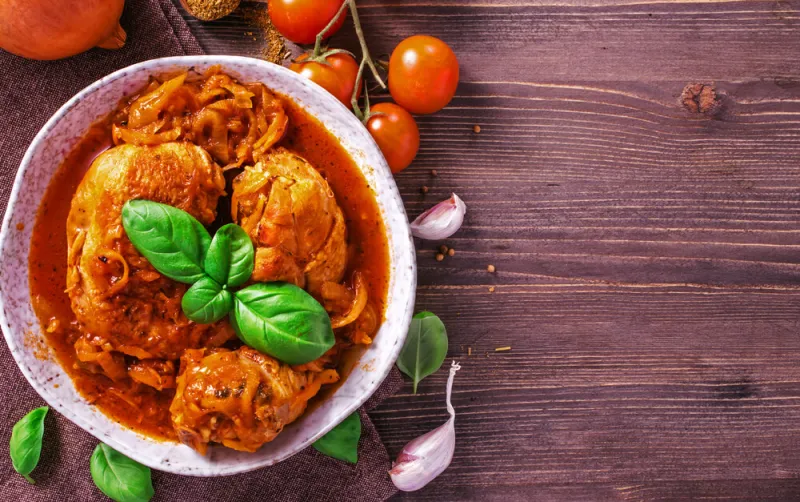 Chicken Stew with Rice & Tomatoes