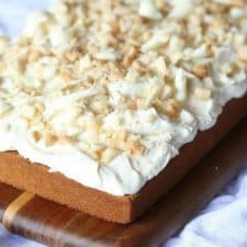 White Chocolate Macadamia Nut Cake