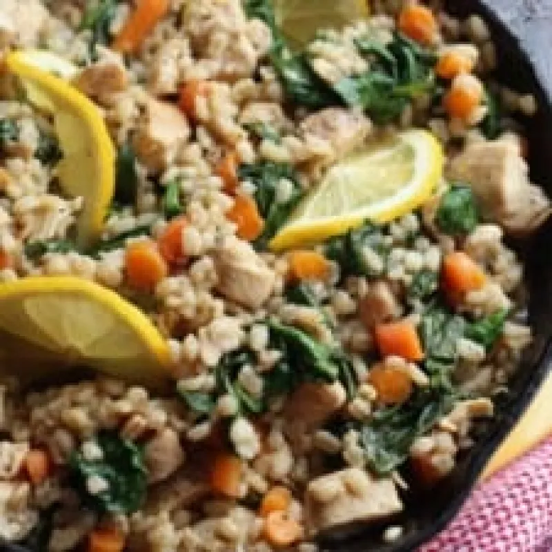 Skillet Lemon Chicken with Barley