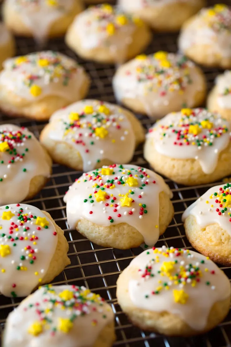 Glazed Lemon Sour Cream Cookies