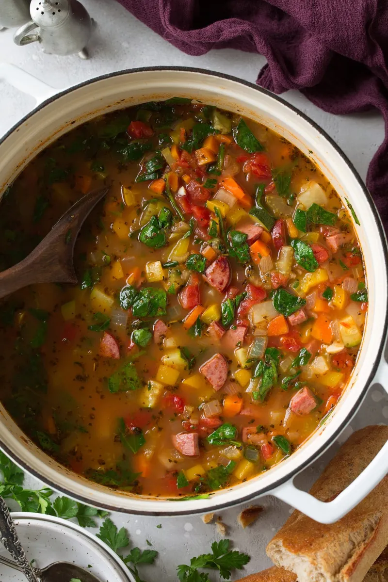 Smoked Sausage and Vegetable Soup