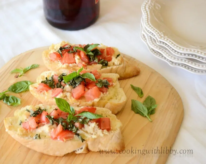 Easy Fontina Chicken and Tomato Basil Appetizers