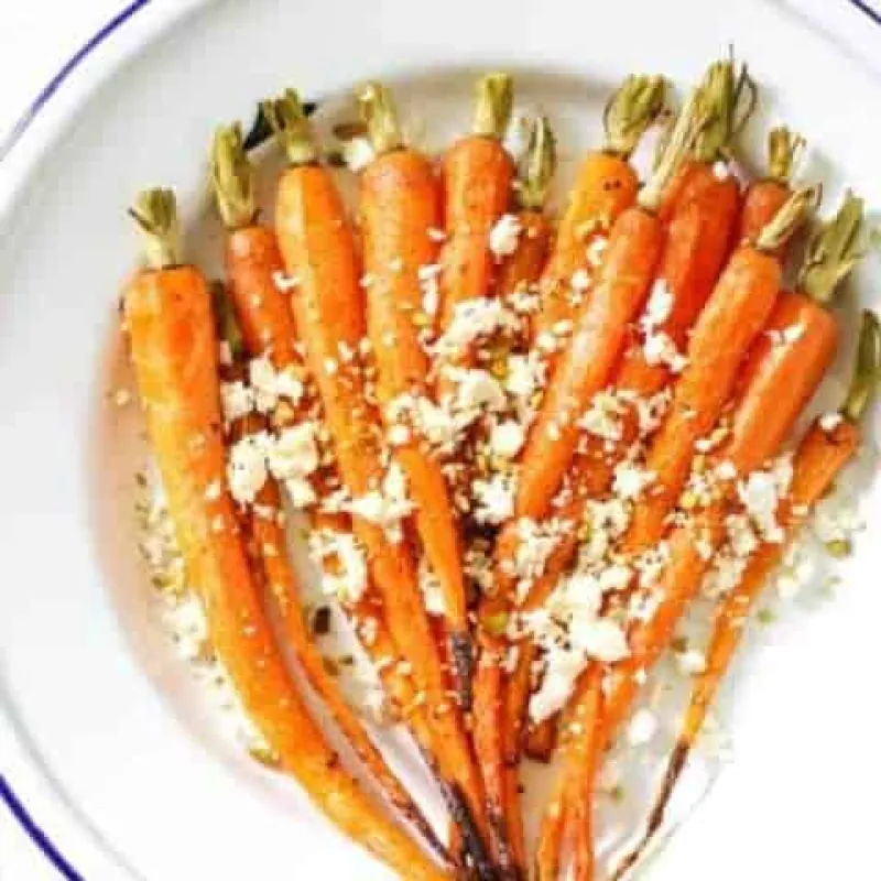 Roasted Dutch Carrots with Feta